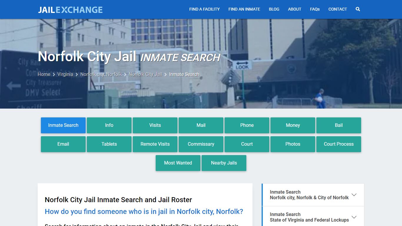 Inmate Search: Roster & Mugshots - Norfolk City Jail, VA
